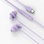 Wired Headset In ear Flat Wire Earplugs Lightning type-c Connector Headphones Support Volume Control