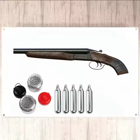 Sawed-off Shotgun - Full-Auto Blowback .177 Co2 BB Air Pistol Wall Decor- 310 Fps Fashion Accessorie