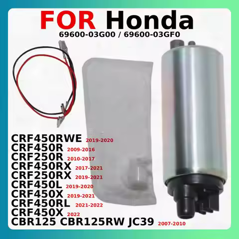 Fuel Pump With Filter Fits For Honda CRF250RL CRF250R CRF450R CRF450RX CBR125 CBR125RW JC39 16700-ME
