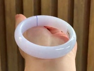 冰種玉鐲 天然翡翠玉鐲 A玉 手鐲 • 冰種粉紫翡翠福鐲