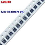 Resistor 100pcs SMD 1210 5%-0 10 100 220 470 Ohm 0R 10R 100R 220R 470R 1K 2.2K 4.7K 10K 100K