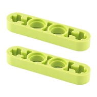 [2 Pieces] LEGO Technic Slim Bar with Shaft Hole, Lemon Yellow ID 32449, 63782