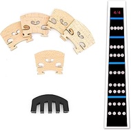 INKNOTE 8 PCS Violin Beginner Set - 4/4 Violin Notes Stickers, 5 pcs Maple 4/4 Full Size Violin Brid