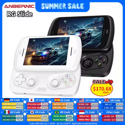 Anbernic RG Slide Handheld Game Console 4.7-inch LTPS In-Cell Screen Android 5000mAh Video Gaming Pl
