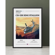 Sikorsky CH-53K King Stallion Poster_ American Heavy-lift Helicopter,Poster excluding photo frames