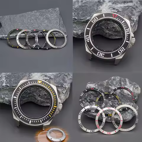 41*32mm Watch Case Bezel Insert Fit Samurai Black Series PROSPEX SRPB99J1 For NH35 NH36 Movement Men