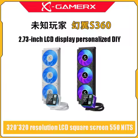 X-GAMERX HUANYI S360 ARGB All-in-one water cooling radiator/Support LGA1851/1700/115X/1200/AM5/AM4/2