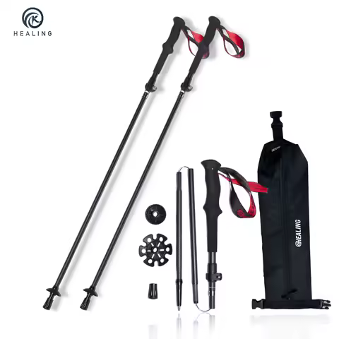 OKHEADING T800 High-Strength Carbon Fiber Scalable Ultra-Lightweight Trekking Pole Walking Sticks Tr