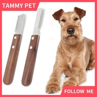 Pet Comb Professional Shedding Hair Wooden Handle Massage function for Cat,Dog Stainless Steel Comb 