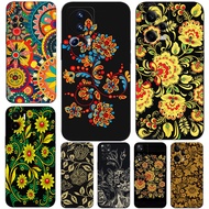 Case For Xiaomi Redmi 12 4G Note 12 5G POCO X5 PRO 5G Phone Cover Russian flower pattern