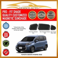 Toyota Sienta 3rd Gen XP210 2022-2024 (6 / 7pcs) Car Magnetic Sunshade