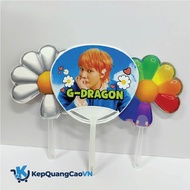 G-Dragon handheld fan, mini Lightstick, handheld Hashtag, handheld banner, CORNERed card, GD pola