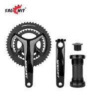 SAGMIT VENENO 3.0 CRANKSET 34*50T 2BY ROADBIKE ALUMINUM ALLOY CRANKSET BLACK