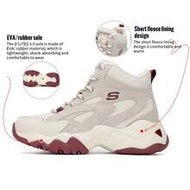 Women's Retro Fleece Sneakers, D'LITES Series High-Top Casual Shoes With AIR-COOLED Memory Foam Inso