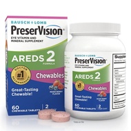 Preservision ARED 2 Eye vitamin C E Copper lutein Zaxanthin Eye Nourishing Candy Helps Brighten 60Vien Baseusch LOMB Tablets