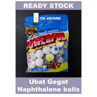 Stok Sedia POWERFUL Ubat Gegat Harimau 80g Bola Naphthalene Anti Kulat Rayap Bau Almari Toilet Deodo