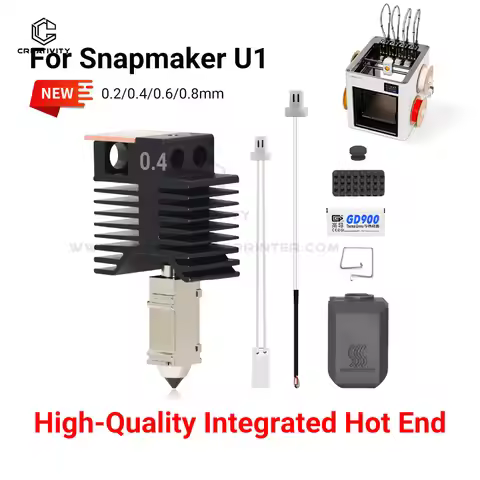 U1 Ceramic Heating Block Kit 24v 48w For Snapmaker U1 High Flow 0.2/0.4/0. 6/0.8mm Hotend for Snapma