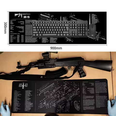 Tactical Gun Cleaning Rubber Mat Mouse Pad For AR15 AK47 Remington870 G17 1911 P365 P320 CZ-75 CZ SH