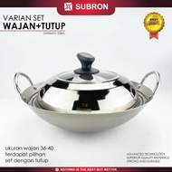 SUBRON Thick Stainless Steel Frying Pan Wok Frying Pan 36cm 38cm 40cm