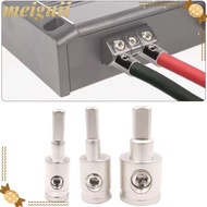 MEIGUII Car Audio Connector, Gold Silver Pure Copper Car Speaker Wire Terminal, 0GA 4GA 8GA Car Audi