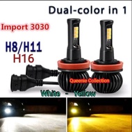 LED H8.H11.H16 DUAL COLOR White-Yellow