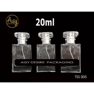 BOTOL PERFUME SPRAY JENIS KACA 20ml (GLASS BOTTLE FOR SPRAY PERFUME 20ml)