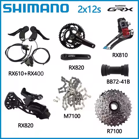 Shimano GRX rx820 2x12S Groupset 170mm 172.5mm 48 31T Crank RX820 hifter RX610 RX400 Cassette 36T Ch