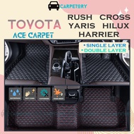 TOYOTA Cross Hybrid Rush Yaris Harrier XU30 XU60 XU80 Hilux Vigo Revo Car Carpet Carmat Alas Kaki Kereta Ace Carpet