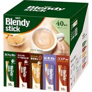 (訂購) 日本製造 AGF Blendy Stick 即沖 雜錦咖啡棒 40 條 (5種口味)