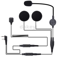 BAOFENG Rugged Radio Helmet Earpiece 2 PIN with Mic Microphone PTT for Baofeng BF-F8HP Pro 888S UV5R