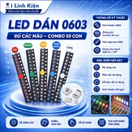 LED stickers 0603, all colors, combo of 50.