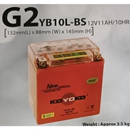 KOYOKO BATTERY G2 NANOGEL GEL YB10L-BS 12V11AH/10HR NANOGRL GT125 GSX 600F XV250 VRIAGO XV250 V STAR