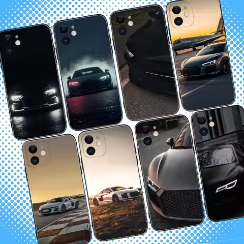 A-AudiS Car R8 V10 Phone Case For iPhone 16,15,14,13,12,11,Pro,Max,Plus,X,XS,XR,SE,8,7,Mini,Soft Sil