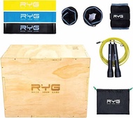 ▶$1 Shop Coupon◀  Raise Your Game Wood Plyometric Box Workout Set, Plyo Jump Training, Agility, Cros