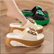 【Non-Slip/Comfort Platform Wedge】Women's Bow Platform Sandals Summer House Slides Non-Slip