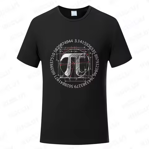 Pi Π Symbol Design T-shirts Fashion Clothing Science Math T-shirts Summer Casual Teacher Tshirts Irr