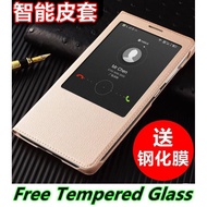Huawei Mate 7 Mate7 Flip Smart Case Cover Casing + Free Tempered Glass