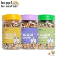 (3罐組)happi hamster 亮麗毛髮 健康免疫 健康樂活 配方 600g罐裝 倉鼠專用飼料 鼠主食 鼠飼料