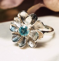 925銀磷灰石雛菊戒指
