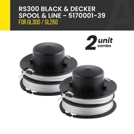 BLACK and DECKER 2PCS RS300  Grass Trimmer Spool & Line - 5170001-39 For GL300 / GL260