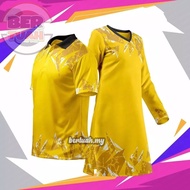 Yellow Couple Set T Shirt Muslimah Jersey Labuh Murah Baju Muslimah Jersi Plus Size Microfiber Musli