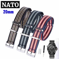 NATO ZULU Watch Band 20mm Nylon Watch Strap Canvas Woven Watchband One Loop Bracelet for Women Men S