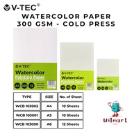 V-TEC A5 A6 Water Color Paper 300gsm - Cold Pressed/ V-TEC Watercolor Paper Watercolor Paper/ Waterc
