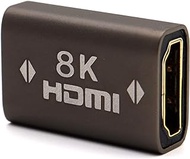 HDMI 2.1 Coupler Female to Female Converter Adapter, AWADUO 8K@60Hz 4K@120Hz Extension Connector Cable 48Gbps for HDTV/ PC/Monitor/Projector(One Piece)
