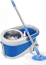 Spin Mop and Bucket - Hand-Free Wringing Floor Cleaning Mop - 2 Washable &amp; Reusable Microfiber Mop Heads Included Anniversary