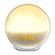 Christmas gift Wake-Up Light Alarm Clock with 7 Colored Sunrise Simulation and Sunset Fading Night L