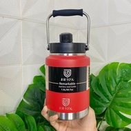 กระบอกน้ำเก็บอุณหภูมิความร้อน-เย็น มีหลอด พร้อมหูหิ้วในตัว สแตนเลส SUS 316 ขนาดใหญ่ ความจุ 3 L. /300