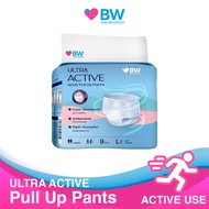 BW - Ultra Active Adult Pull Up Pants Diaper (Size M 10pcs/bag | Size L 9pcs/bag)