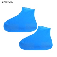 San ※ 1 Pair Anti-slip Waterproof Shoe Cover Reusable Rain Boot Motorcycle Overshoe ☑