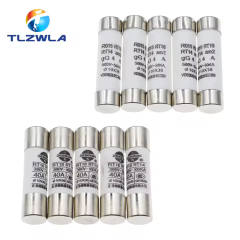 5PCS 10*38 Fast blow Ceramic Fuse 10X38MM Fuse 380V 500V 0.5A 1A 2A 3A 4A 5A 6A 8A 10A 16A 20A 25A 3